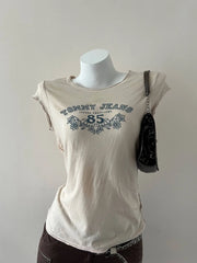 Tommy Jeans Beige Graphic Tee 2