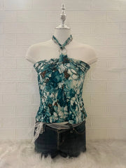 Turquoise Reworked Halter (2-way) 1