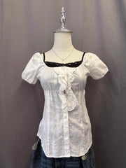 White Babydoll Blouse 1