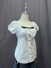 White Babydoll Blouse 2