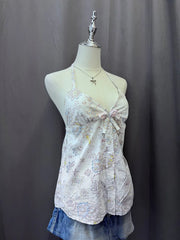 White Floral Halter 2