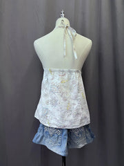 White Floral Halter 3