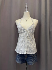 White Floral Halter 1