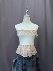 White Flower Tube Top 1
