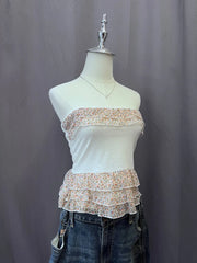 White Flower Tube Top 2