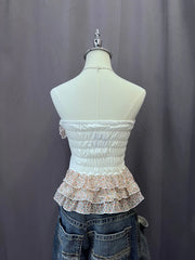 White Flower Tube Top 3