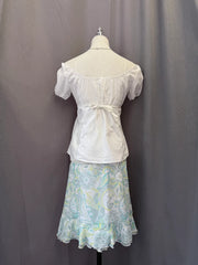 White Front Ruffle Babydoll Blouse 3