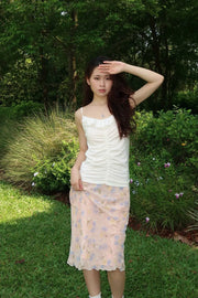 White Ruched Cami 2