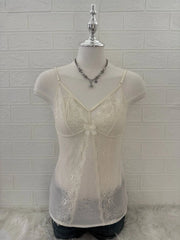 White Sheer Lace Camis 1