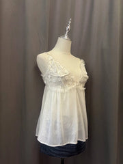 White Sheer Lacey Floral Cami 2