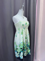 White with Green Florals Dress 2