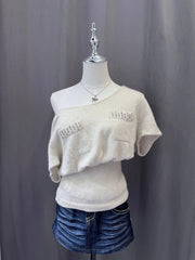 White with Pockets Off Shoulder 1