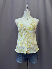 Yellow Floral Halter 1