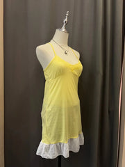 Yellow Lace Cami/Mini Dress 2