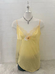 Yellow with Lace Neckline Cami 1